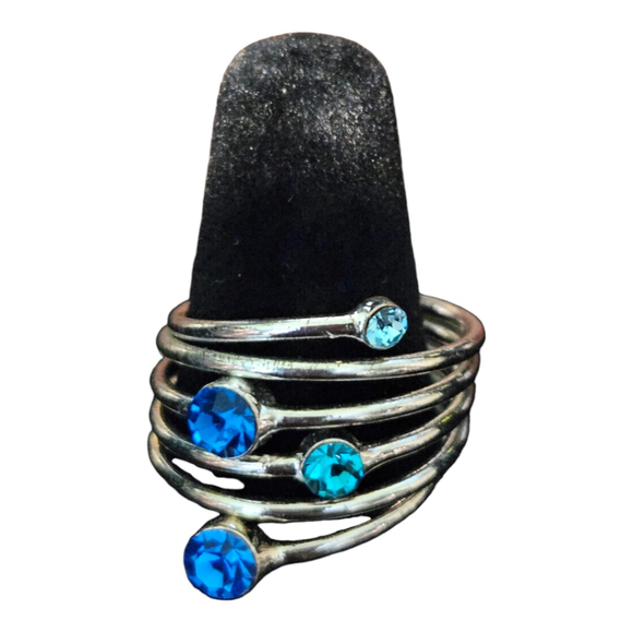 Women's Silvertone Birthstone Ring Size 7 - Picture 5 of 11